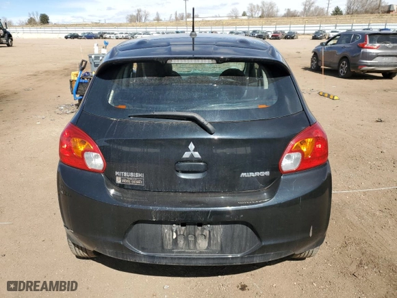 2015 Mitsubishi Mirage DE with VIN ML32A3HJ4FH000844, listed as a Copart auction lot 49234775 with 129,212 mi miles and Salvage Title. Bid and sale history available at carsss.com. Image 6.