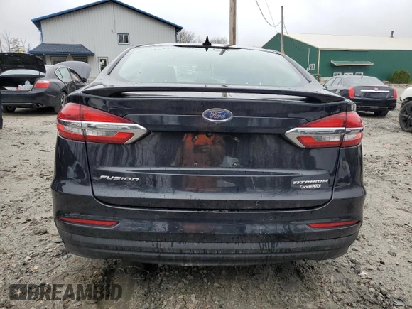 2020 Ford Fusion Titanium with VIN 3FA6P0RU5LR141328, listed as a Copart auction lot 55718165 with 94,536 mi miles and Non repairable. Bid and sale history available at DreamBid. Image 6.