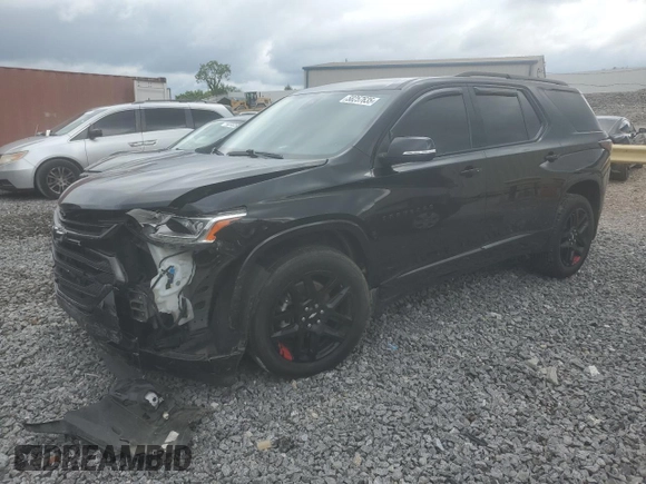 2021 Chevrolet Traverse Premier with VIN 1GNERKKW8MJ246357, listed as a Copart auction lot 58257635 with 89,543 mi miles and Salvage title. Bid and sale history available at DreamBid. Image 1.