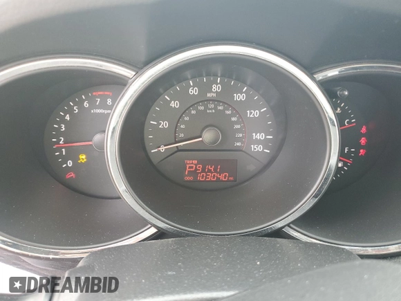 2012 Kia Sorento EX with VIN 5XYKUDA21CG201442, listed as a Copart auction lot 80690424 with 103,040 mi miles and Salvage Title. Bid and sale history available at carsss.com. Image 9.