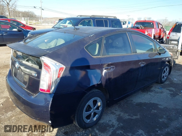 2013 Toyota Prius One with VIN JTDKN3DU4D1649342, listed as a IAAI auction lot 41075978 with 138,768 mi miles. Bid and sale history available at carsss.com. Image 4.