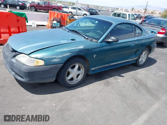 1997 Ford Mustang with VIN 1FALP4049VF200422, listed as a IAAI auction lot 42073947 with 157,937 mi miles. Bid and sale history available at carsss.com. Image 6.