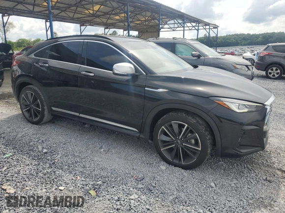 2024 Infiniti QX55 Luxe z VIN 3PCAJ5JR7RF111848, wystawiony jako Copart lot #60298415 z przebiegiem 32 458 mil mil oraz Szkoda całkowita • Salvage title. Historia ofert i sprzedaży dostępna na DreamBid. Obrazek 4.