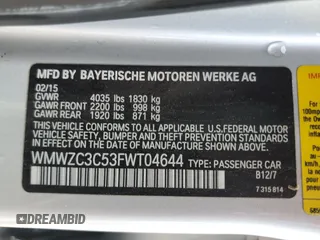2015 MINI Countryman S z VIN WMWZC3C53FWT04644, wystawiony jako Copart lot #56415645 z przebiegiem 136 552 mil mil oraz Szkoda całkowita • Salvage title. Historia ofert i sprzedaży dostępna na DreamBid. Obrazek 13.