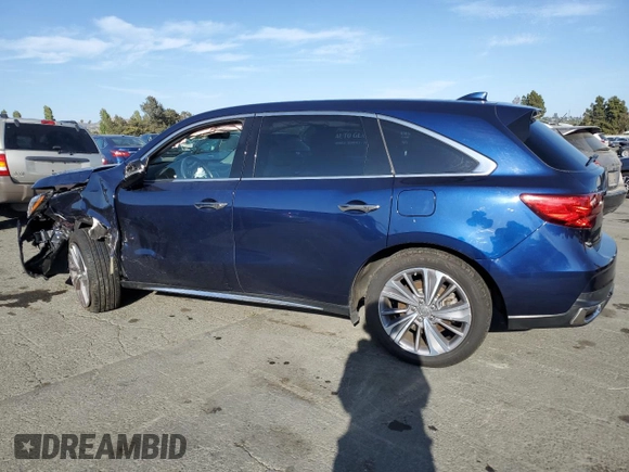 2018 Acura MDX Technology with VIN 5J8YD4H50JL007076, listed as a Copart auction lot 60332535 with 37,540 mi miles and Salvage title. Bid and sale history available at DreamBid. Image 2.
