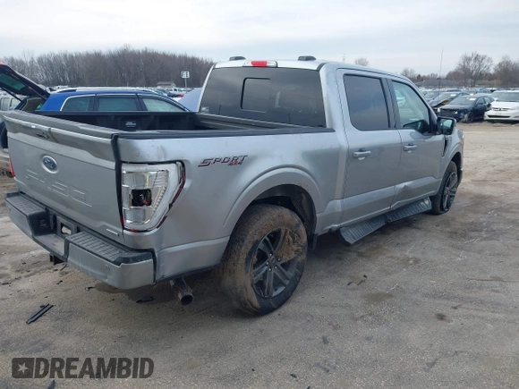 2021 Ford F-150 XL with VIN 1FTFW1E84MFA24558, listed as a IAAI auction lot 41996662 with 54,342 mi miles. Bid and sale history available at carsss.com. Image 4.