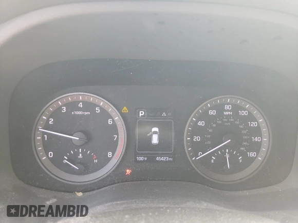2018 Hyundai Tucson SE with VIN KM8J23A4XJU690931, listed as a Copart auction lot 72889784 with 45,423 mi miles and Non Repairable. Bid and sale history available at carsss.com. Image 9.