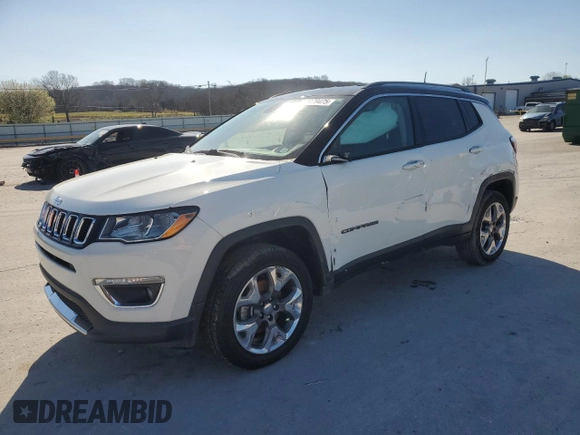 2020 Jeep Compass Limited with VIN 3C4NJDCB9LT120202, listed as a Copart auction lot 49479475 with 74,355 mi miles and Salvage Title. Bid and sale history available at carsss.com. Image 1.
