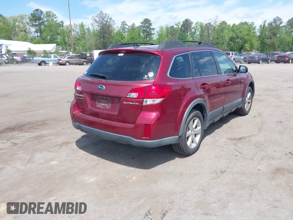 2014 Subaru Outback 2.5i Limited with VIN 4S4BRCNC7E3311039, listed as a IAAI auction lot 42102365 with 187,861 mi miles. Bid and sale history available at carsss.com. Image 4.