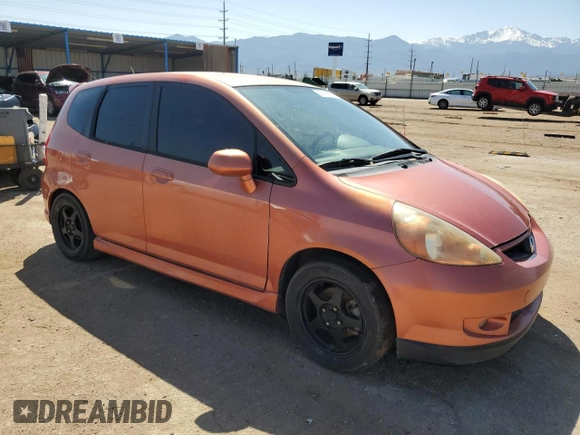 2008 Honda Fit Sport with VIN JHMGD37668S048115, listed as a Copart auction lot 53116275 with 114,050 mi miles and Clean Title. Bid and sale history available at carsss.com. Image 4.