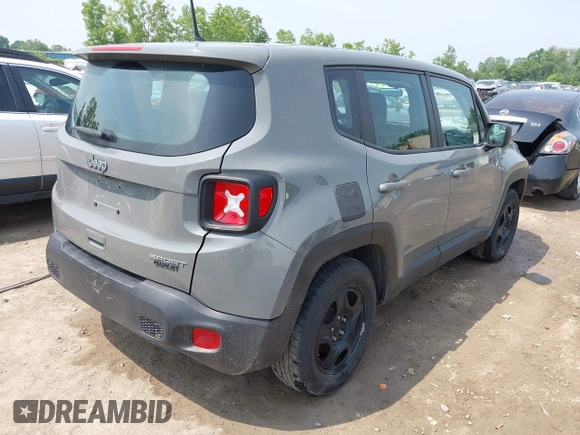 2020 Jeep Renegade Sport with VIN ZACNJAAB9LPL03220, listed as a IAAI auction lot 42486314 with 100,290 mi miles and . Bid and sale history available at DreamBid. Image 4.