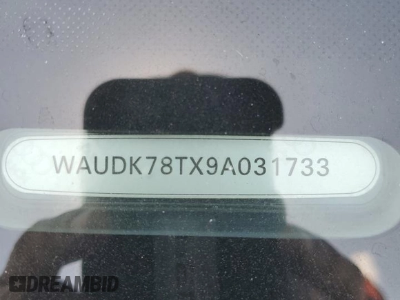 2009 Audi A5 z VIN WAUDK78TX9A031733, wystawiony jako Copart lot #57395525 z przebiegiem 162 017 mil mil oraz Szkoda całkowita • Salvage title. Historia ofert i sprzedaży dostępna na DreamBid. Obrazek 12.