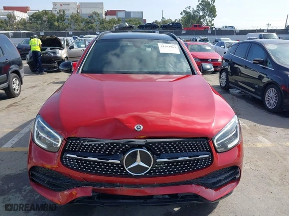2021 Mercedes-Benz GLC with VIN W1N0G8DBXMV265290, listed as a IAAI auction lot 41593963 with 41,859 mi miles. Bid and sale history available at carsss.com. Image 12.