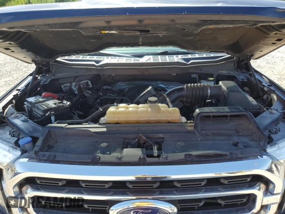 2021 Ford F-150 XL with VIN 1FTFW1E5XMFA47980, listed as a Copart auction lot 56737215 with 63,781 mi miles and Salvage title. Bid and sale history available at DreamBid. Image 11.