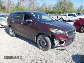2017 Kia Sorento LX with VIN 5XYPG4A37HG255017, listed as a IAAI auction lot 42090967 with 122,021 mi miles. Bid and sale history available at carsss.com. Image 1.