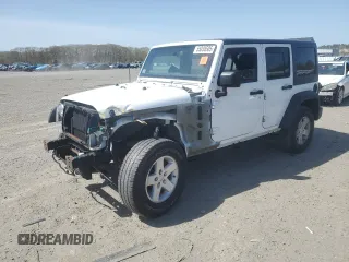 2018 Jeep Wrangler Unlimited Sport S with VIN 1C4BJWDG0JL906892, listed as a Copart auction lot 55038505 with 92,427 mi miles and Salvage title. Bid and sale history available at DreamBid. Image 1.