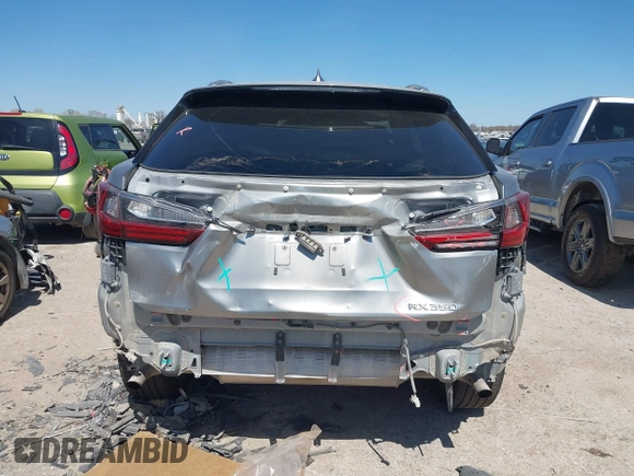 2020 Lexus RX 350 with VIN 2T2HZMAA3LC168454, listed as a IAAI auction lot 41822626 with 91,096 mi miles and . Bid and sale history available at DreamBid. Image 16.