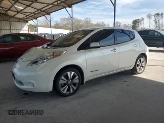 2015 Nissan LEAF SV with VIN 1N4AZ0CP9FC330185, listed as a Copart auction lot 49852285 with 93,056 mi miles and Salvage Title. Bid and sale history available at carsss.com. Image 1.