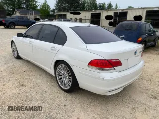 2007 BMW 7 Series 750Li with VIN WBAHN83547DT65694, listed as a Copart auction lot 56299075 with 167,510 mi miles and Clean Title. Bid and sale history available at DreamBid. Image 3.