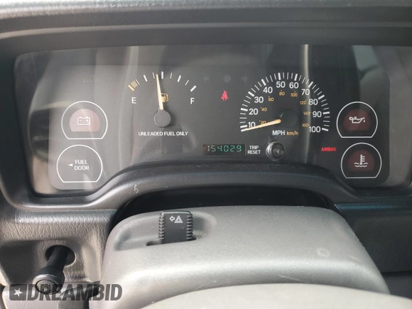 1997 Jeep Cherokee SE with VIN 1J4FJ28S2VL553709, listed as a Copart auction lot 63340974 with 154,029 mi miles and Clean Title. Bid and sale history available at carsss.com. Image 9.