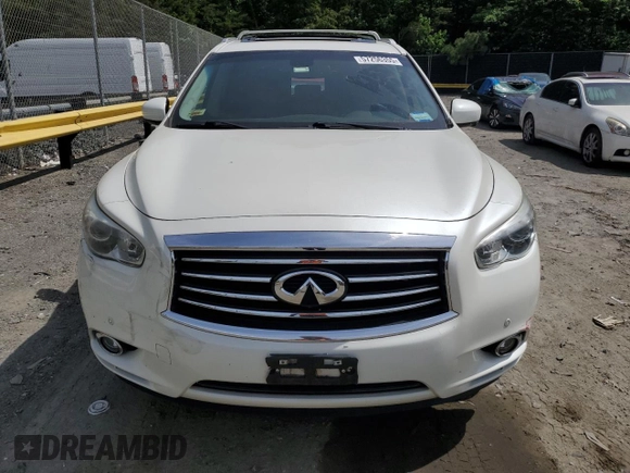 2015 Infiniti QX60 z VIN 5N1AL0MM5FC501767, wystawiony jako Copart lot #57256355 z przebiegiem 61 511 mil mil oraz Szkody całkowita. Historia ofert i sprzedaży dostępna na DreamBid. Obrazek 5.