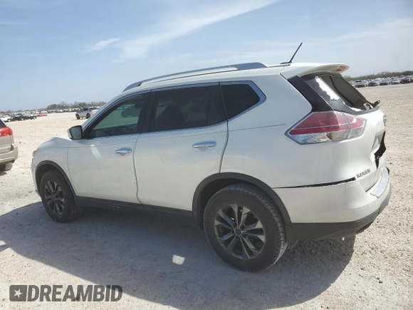 2014 Nissan Rogue SV with VIN 5N1AT2MVXEC844092, listed as a Copart auction lot 48302185 with 96,348 mi miles and Salvage Title. Bid and sale history available at carsss.com. Image 2.