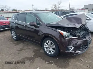2020 Buick Envision Preferred with VIN LRBFXBSA7LD157480, listed as a IAAI auction lot 41744562 with 81,812 mi miles and . Bid and sale history available at carsss.com. Image 1.