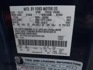 2010 Ford F-150 XL z VIN 1FTFW1EV2AFB75125, wystawiony jako IAAI lot #41835923 z przebiegiem 219 460 mil mil oraz . Historia ofert i sprzedaży dostępna na DreamBid. Obrazek 9.