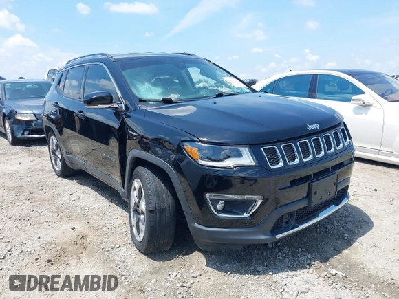2018 Jeep Compass Limited with VIN 3C4NJDCBXJT332524, listed as a IAAI auction lot 42618421 with 61,854 mi miles and . Bid and sale history available at DreamBid. Image 1.