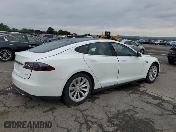 2016 Tesla Model S 90D with VIN 5YJSA1E26GF133699, listed as a Copart auction lot 62703535 with Not provided miles and Salvage title. Bid and sale history available at DreamBid. Image 3.