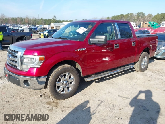 2014 Ford F-150 XL with VIN 1FTFW1CF1EFD03405, listed as a IAAI auction lot 41511583 with 166,636 mi miles. Bid and sale history available at carsss.com. Image 2.