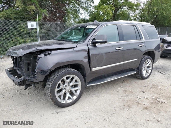 2018 Cadillac Escalade Luxury with VIN 1GYS4BKJ5JR377588, listed as a Copart auction lot 67403014 with 0 mi miles and Salvage Title. Bid and sale history available at carsss.com. Image 1.