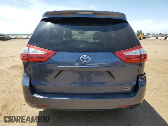 2017 Toyota Sienna XLE with VIN 5TDDZ3DC8HS168698, listed as a Copart auction lot 58201365 with 239,260 mi miles and Salvage title. Bid and sale history available at DreamBid. Image 6.