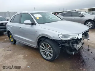 2018 Audi Q3 Premium with VIN WA1BCCFS8JR031854, listed as a IAAI auction lot 41646088 with 44,911 mi miles. Bid and sale history available at carsss.com. Image 1.