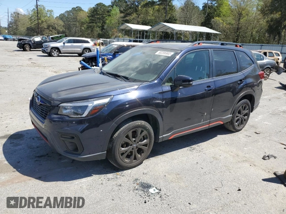 2021 Subaru Forester Sport with VIN JF2SKARC8MH492937, listed as a Copart auction lot 50206965 with 32,466 mi miles and Salvage Title. Bid and sale history available at carsss.com. Image 1.