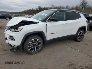 2022 Jeep Compass High Altitude with VIN 3C4NJDCB4NT160559, listed as a Copart auction lot 47962845 with 15,092 mi miles and Salvage Title. Bid and sale history available at carsss.com. Image 1.