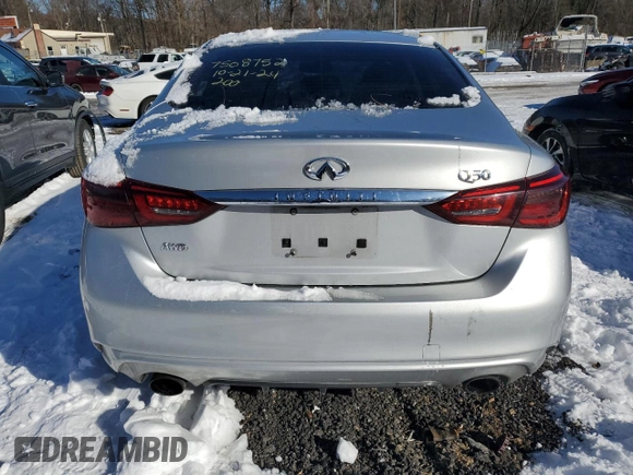 2018 Infiniti Q50 Luxe with VIN JN1EV7AR0JM433540, listed as a Copart auction lot 84282984 with 105,890 mi miles and Salvage Title. Bid and sale history available at carsss.com. Image 6.