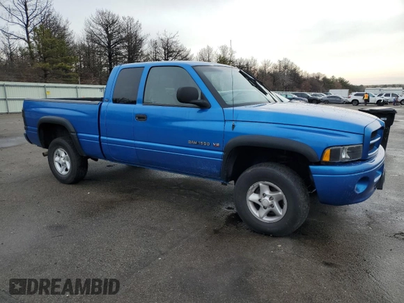 2001 Dodge 1500 with VIN 3B7HF13Y31G731107, listed as a Copart auction lot 43617755 with 143,333 mi miles and Salvage title. Bid and sale history available at DreamBid. Image 4.