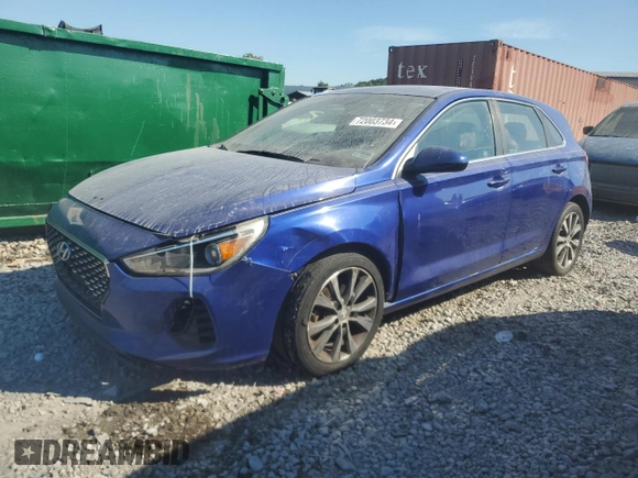 2019 Hyundai Elantra GT with VIN KMHH35LE4KU091554, listed as a Copart auction lot 72003734 with 174,624 mi miles and Salvage Title. Bid and sale history available at carsss.com. Image 1.