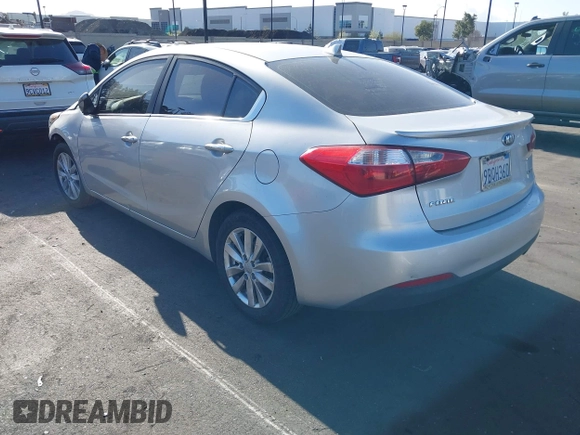 2014 Kia Forte EX with VIN KNAFX4A8XE5113415, listed as a IAAI auction lot 41841901 with Not Provided miles. Bid and sale history available at carsss.com. Image 3.