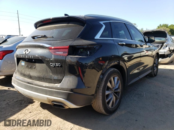 2019 Infiniti QX50 LUXE with VIN 3PCAJ5M32KF148349, listed as a Copart auction lot 45727503 with 28,227 mi miles. Bid and sale history available at carsss.com. Image 3.