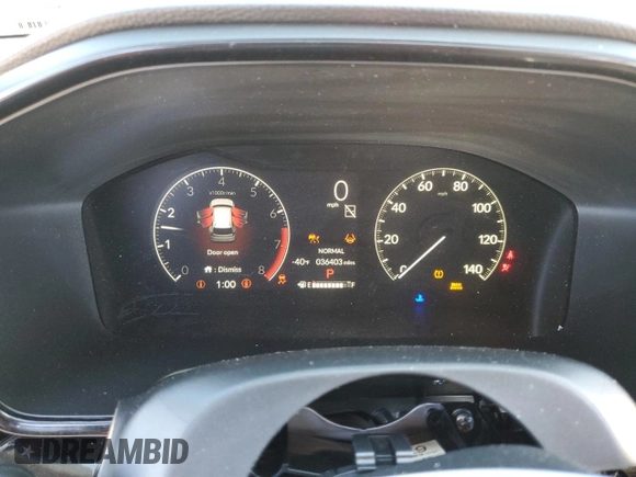 2025 Honda CR-V EX-L with VIN 7FARS4H71SE004917, listed as a Copart auction lot 85993574 with 36,403 mi miles and Salvage Title. Bid and sale history available at DreamBid. Image 9.