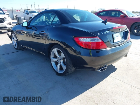 2012 Mercedes-Benz SLK-Class SLK 350 with VIN WDDPK5HA9CF036523, listed as a IAAI auction lot 41663366 with 65,722 mi miles. Bid and sale history available at carsss.com. Image 3.