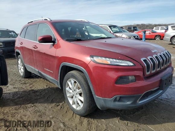 2017 Jeep Cherokee Limited with VIN 1C4PJMDB5HW520136, listed as a Copart auction lot 46643605 with 153,997 mi miles and Salvage Title. Bid and sale history available at carsss.com. Image 4.