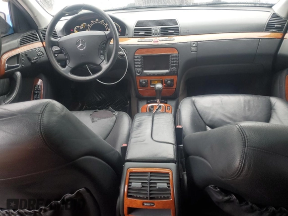 2004 Mercedes-Benz S-Class 4.3L with VIN WDBNG70J34A388195, listed as a Copart auction lot 44254255 with 0 mi miles and Salvage Title. Bid and sale history available at carsss.com. Image 8.