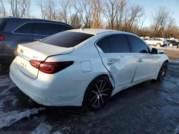 2020 Infiniti Q50 3.0t SPORT with VIN JN1EV7AR8LM250230, listed as a Copart auction lot 46108035 with 87,969 mi miles and Salvage Title. Bid and sale history available at carsss.com. Image 3.