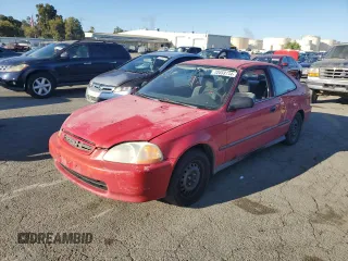 1998 Honda Civic DX with VIN 1HGEJ6124WL105199, listed as a Copart auction lot 72459114 with 128,758 mi miles and Salvage Title. Bid and sale history available at carsss.com. Image 1.
