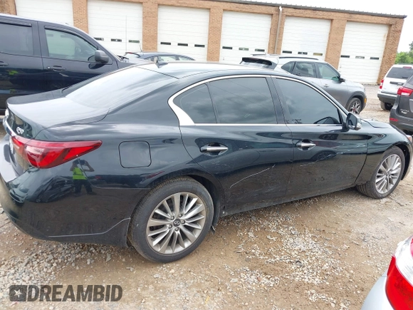 2020 Infiniti Q50 Luxe with VIN JN1EV7AR7LM250154, listed as a IAAI auction lot 42474749 with 32,796 mi miles and . Bid and sale history available at DreamBid. Image 13.