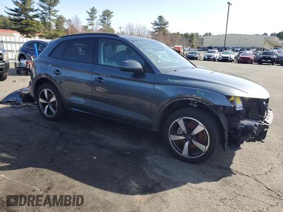 2022 Audi Q5 S line Prestige with VIN WA1FAAFY5N2055690, listed as a Copart auction lot 51058665 with 27,129 mi miles and Salvage Title. Bid and sale history available at carsss.com. Image 4.