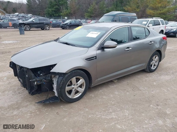 2015 Kia Optima LX with VIN 5XXGM4A71FG480174, listed as a IAAI auction lot 41851460 with 139,947 mi miles. Bid and sale history available at carsss.com. Image 2.